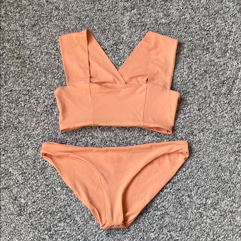 l*space Soft Orange Bikini Top & Bottom Set